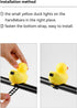 Kids Lovely Yellow Duck Bike Bell, Rubber Bicycle Horn with LED Light - for Children and Adults Outdoor Sport