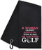 Hafhue Microfiber Golf Towel | Embroidered Women's Accessory, Funny Gift, Black, 23.6x15.8 inches