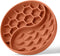 Slow Feeder Dog Bowls, Silicone Non-Slip Pet Food Bowls with Suction Cups for Small Medium Breeds (Orange)