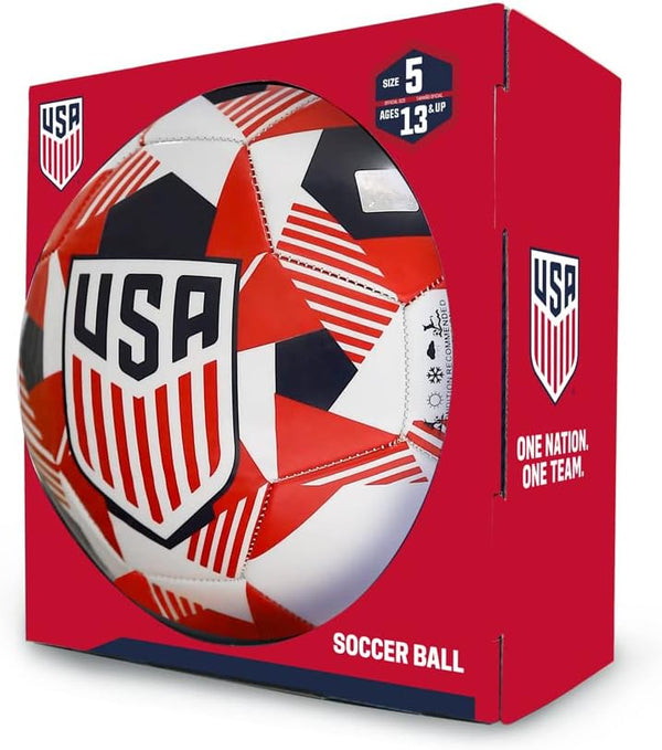 US Soccer White Prism Soccer Ball