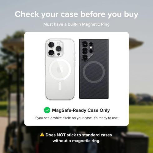 Luna's Phone Holder V2.5 110lb-Rated Magnetic Golf Cart Mount, Magnetic Mount to Steel Bar on Golf