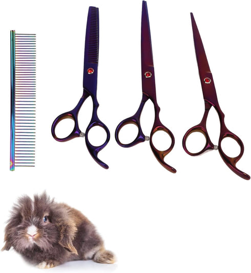 TANIQIACA Dog Grooming Scissors, Professional Dog Grooming Scissors Kit, Grooming Scissors for Dogs Cats Pets