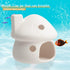 Aquarium Decor Ceramic Mushroom House Ornament, Fish Tank Landscape Decoration for Goldfishes to Rest