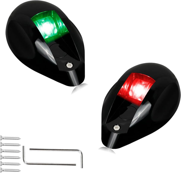 HERCOO Boat Navigation Lights LED Bow Lights for Boats, IP67 Waterproof Red