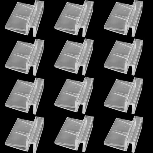 Weilan 8mm Aquarium Glass Cover Clip Lid Support Holder for Rimless Aquariums, 12PCS