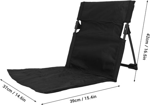 BTSEURY Camping Chair, Beach Floor Chair with Adjustable Back Support Folding Portable Lightweight Breathable Camping