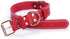 Genuine Leather Dog Collar, Heavy Duty Wide Collar for Small, Medium, Large, Extra Large Dogs (S: 0.8" Wide, Red)