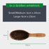 Bamboo Groom Oval Bristle Brush with Natural Boar Small