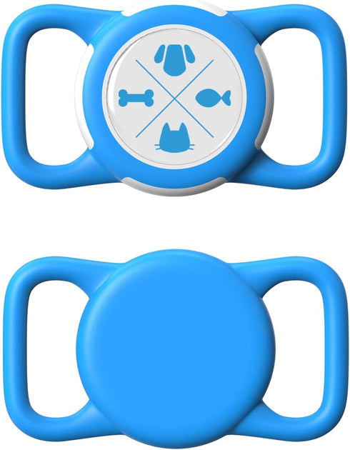 Airtag Holder Compatible with Apple, Waterproof Tracker Protective Case for Dogs/Cats Collar, Silicone Soft Lightweight