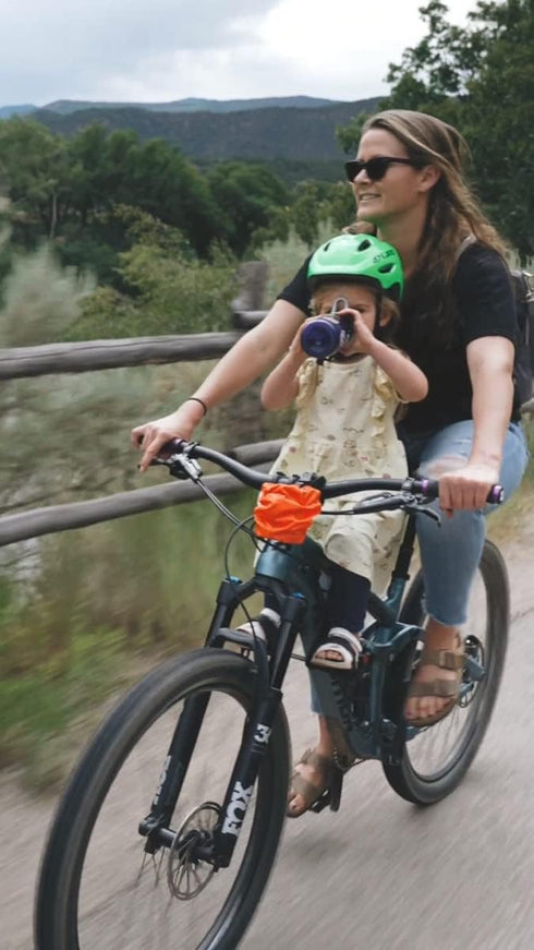 Shock-Absorbing Bike Cup Holder (Blucifer Blue Diamond), Fits All Handlebars, Adjustable for Any Size Drink