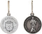 Silver Toned Saint Francis Protect My Pet Medal - 1 Inch with God Bless My Cat Back