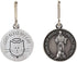Silver Toned Saint Francis Protect My Pet Medal - 1 Inch with God Bless My Cat Back