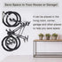 White Garage Indoor Bike Rack, Wall Mount Organizer Hook for Vertical Hanging, Heavy Duty Space Saving
