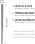 TITECOUGO Lightweight Titanium Metal Chopsticks, Portable Camping Flatware for Kitchen Cooking Meals