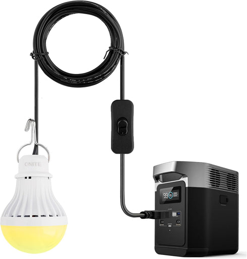 Onite USB LED Light Bulb - 5W Warm White - Outdoor Lantern with Hook & 8.4ft Cord
