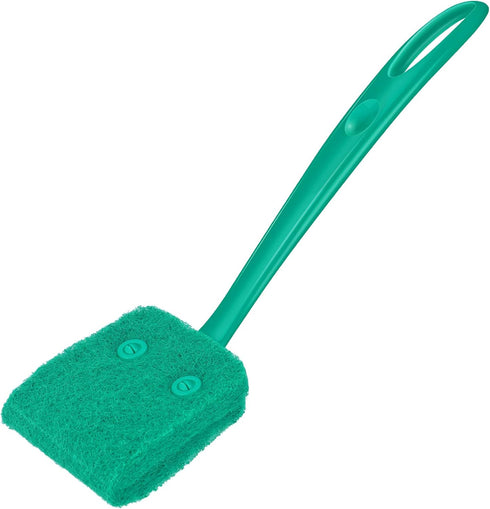 Pawfly Fish Tank Cleaning Tools - Aquarium Algae Scraper Sponge Brush with 10 inch Non-Slip Handle for Glass Tanks