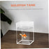 Transparent Betta Tank Aquarium Fish Tank Decor, Glass Hydroponic Fish Tank for Betta Fish