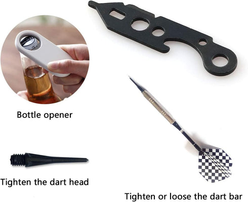 ZRM&E 2pcs Dart Tools Aluminum Rod Assembly Dart Wrench for Handling Dart Head Loading and Unloading