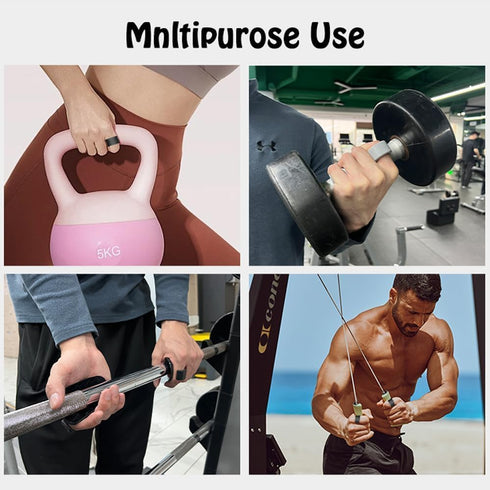 Wnddle Grips for Weight Lifting, Anti-Slip Workout Weight Lifting Grips, Ergonomic Rubber Hand Protector Gloves