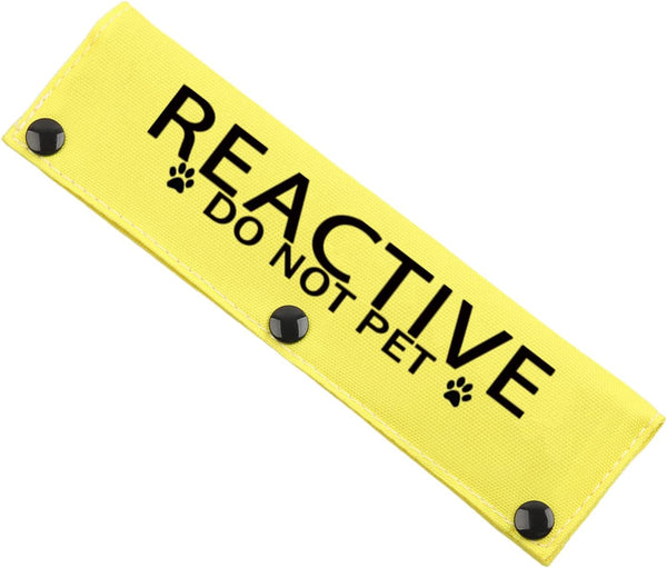JXGZSO Reactive Not Aggressive Do Not Pet Dog Leash Sleeve, Reactive Dog Leash Wrap