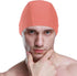 Swimming Swimming Cyan Swim Cap for Men,Fabric Cap,Elastic Men's Hat