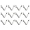 HARFINGTON 12pcs Double Button Kayak Paddle Snap Spring Clip, 59x10.3mm 65Mn Spring Steel V-Shaped Clips for Camping