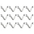 HARFINGTON 12pcs Double Button Kayak Paddle Snap Spring Clip, 59x10.3mm 65Mn Spring Steel V-Shaped Clips for Camping