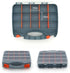 TOPIND Fishing Tackle Box, Double-Sided Transparent Storage with Adjustable Dividers, Plastic Organizer for Fishing