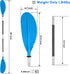 Kayak Paddle, 88in 4 Pieces Boat Oars, Heavy Duty Aluminum Alloy Shaft, Lightweight Detachable Adjustable Fishing Kayak
