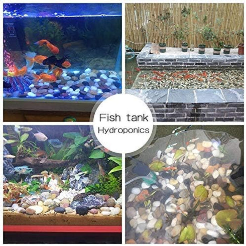 Natural Decorative River Rock Stones, Polished Mixed Pebbles Gravel for Aquariums, Landscaping, Vase Fillers (2.5 LB)