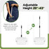 29"43" 25 1.53 YooKoo Rolling Tennis Ball Picker, Adjustable Tennis Ball Hopper, Lightweight and Sturdy, Holds Up
