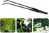 15 inch Black Curved Aquarium Tweezers, Stainless Steel with Carbonation Protection Coating for Aquatic Plants