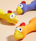 Hoiasem 3 PCS Latex Chicken Squeak Toy for Pets - Exciting Chew & Dental Care Fun - Perfect for Playful Molar Exercise
