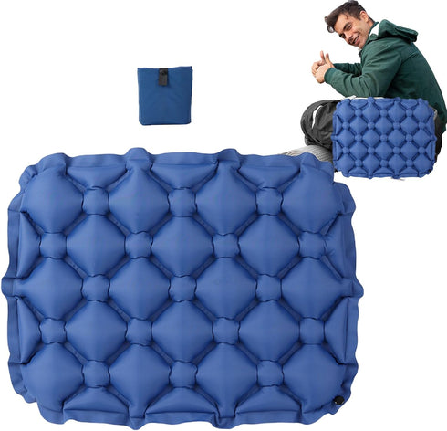 Generic Travel Seat Cushion - Inflatable Stadium Seat, Outdoor Chair Pad | Water Resistant Camping Cushion, Portable