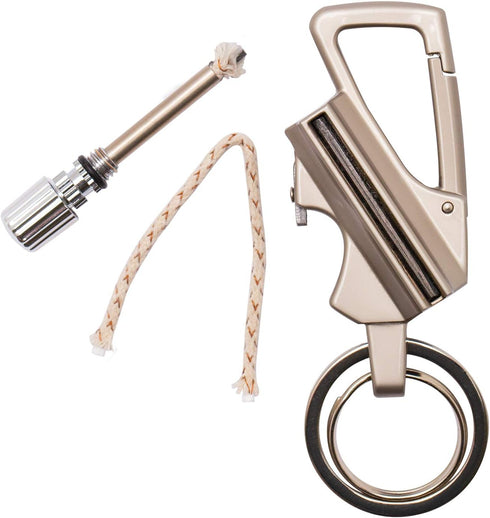 SURVIVE Permanent Match Bottle Opener Metal Keychain, Reusable Survival Fire Starter Lighter, Emergency Waterproof