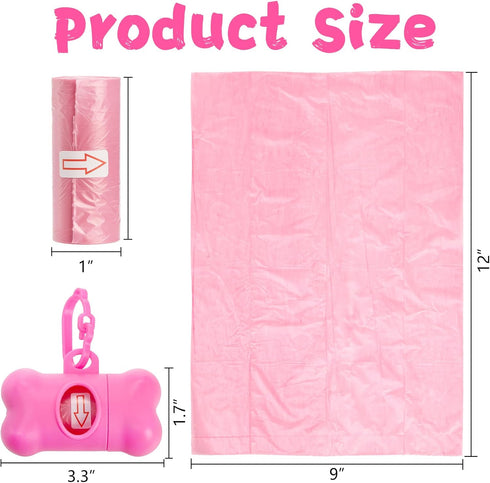 56 Pack Fasmov Dog Poop Trash Bag Holder Dispenser Dog Poop Waste Bag Holder, Leak Proof, Dispenser Pet Waste Disposal