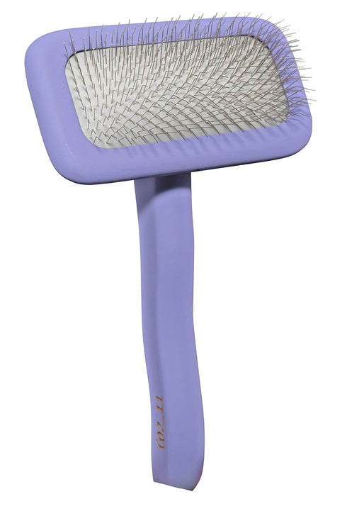TAURO PRO LINE Slicker Brush M | Premium Brush for Dogs and Cats | Ergonomic Design with Soft Cushion | 1x Purple