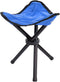 VBESTLIFE Portable Folding Tripod Chair, Oxford Cloth Steel Tube Camping Chair for