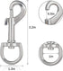 3 Inch Swivel Snap Hooks, 12Pcs Heavy Duty Pet Leash Hooks for Dog Leash DIY Crafts Project