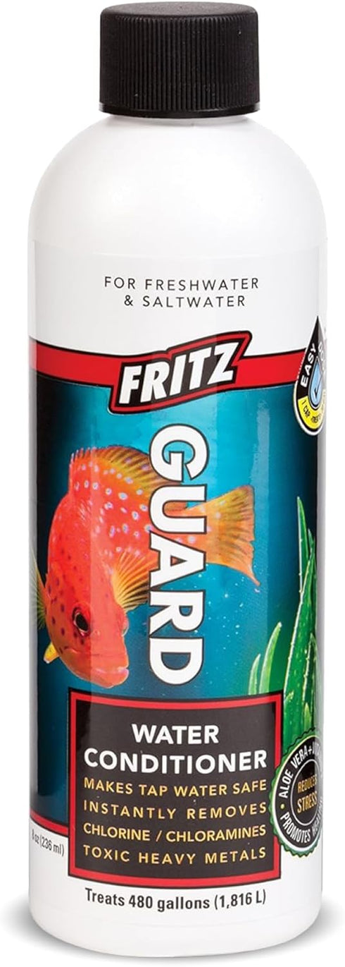 Fritz Aquatics FritzGuard Water Conditioner, Dechlorinator for Fresh & Salt Water Aquariums (8-Ounce).