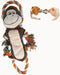 Squeaky Durable Dog Toy for Large Breeds, Tug of War Interactive Toy, Stuffed Plush Monkey with Crinkle Paper