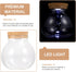 Fish Bowl with LED Light, Small Betta Fish Tank with LED Lighting and Lid, Glass Fish Bowl for DIY Landscape