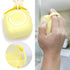 Dog Bathing Brush, Pet Massage Shampoo Dispenser, Soft Silicone Rubber Bristle for Dogs and Cats Grooming (Yellow)
