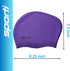 Sporti Silicone Swim Cap for Long Hair Unisex Adult Protection Bathing Cap with Anti-Slip Interior Grip