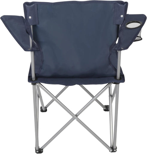 CDTYUIN Quad Folding Camp Chair with Cup Holder (Dark Blue)