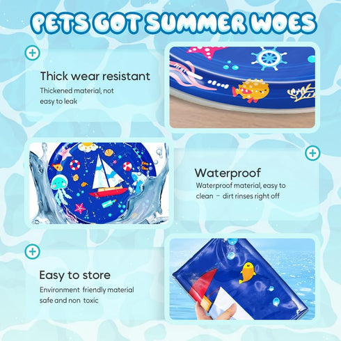 2025 New Pet Water Bed with Repair Kit, Thickened Water Sensor Play Mat for Cats Dog, Cat Water Mat, Dog Water Mat