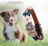 Stylish PU Leather Dog Collar with Flower Bow Tie, Pet Cat and Dog Collar for Medium to Large Dogs for Everyday Wear, Cute Decorative Dog Collar for Small Dogs, Puppy(Black S)