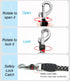 2/3/4/6/10 Foot Reflective Dog Leash - Strong Nylon Braided Heavy Duty Dog Training Leash for Large Medium Small Dogs