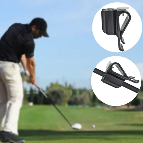 Golf Club Bag Clips, Putter Clamp Holder Organizer, Durable Plastic Black Putting Clip for Men Women Golfers