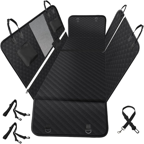 Vailge 6 in 1 Car Seat Cover for Back Seat, 60/40 Split,